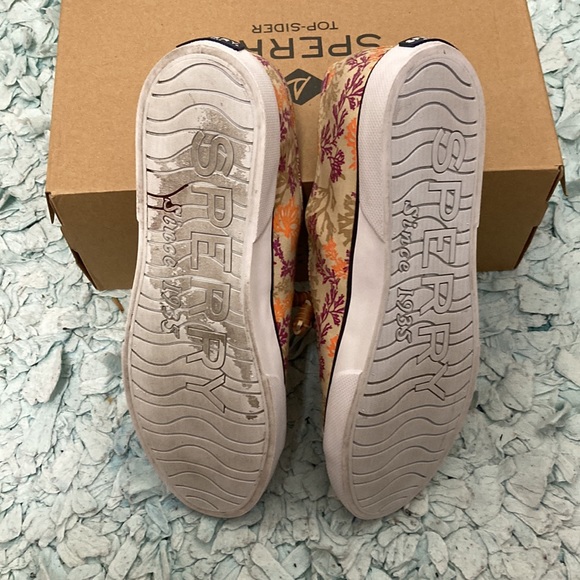 Sperry Top-Siders Boat Shoes With Coral like Print Sz 9.5M - Picture 6 of 11